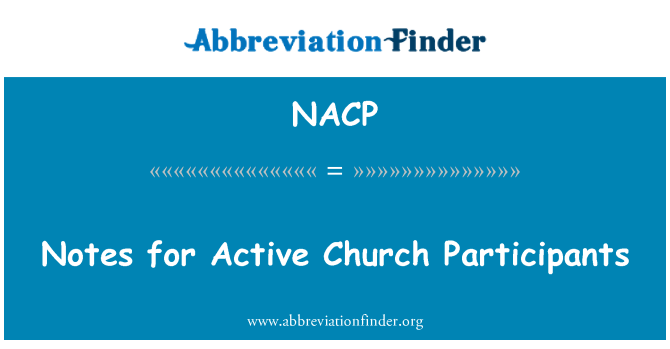 NACP: Notes for Active Church Participants