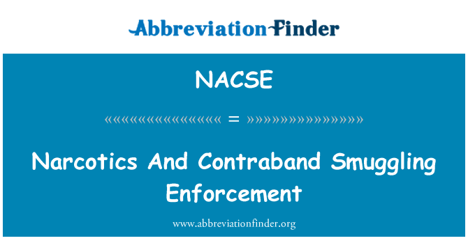 NACSE: 麻薬や禁制品密輸施行
