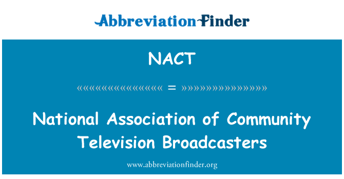 NACT: National Association of izdajatelji televizijskih programov Skupnosti