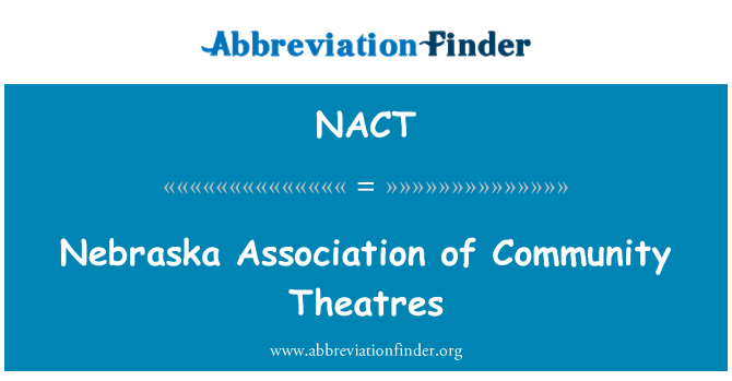 NACT: Nebraska Asosiasi teater komunitas