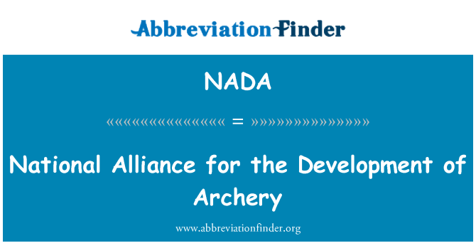 NADA: National Alliance for udvikling af bueskydning