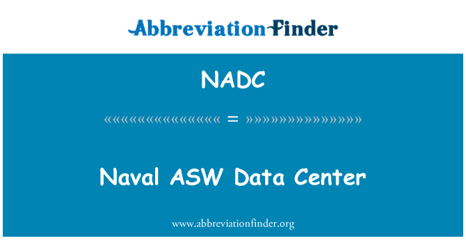 NADC: Naval ASW Data Center