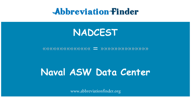 NADCEST: Naval ASW dátového centra