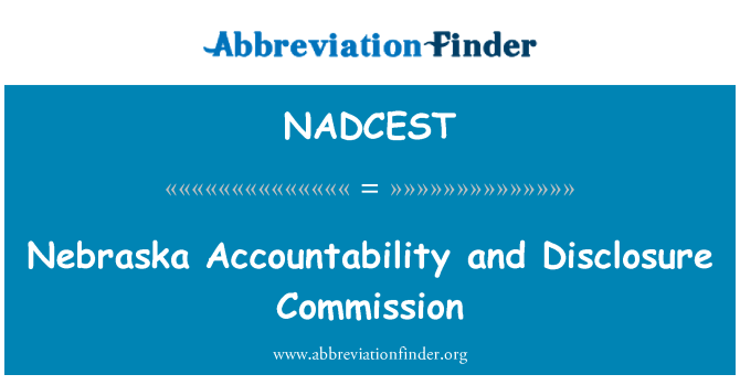 NADCEST: Небраска отчетности и раскрытия информации Комиссия