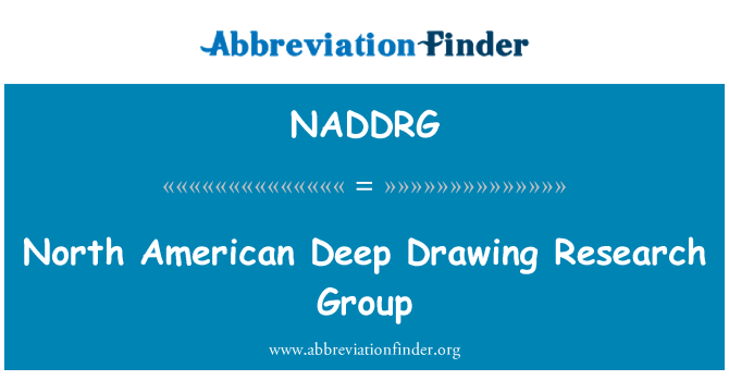 NADDRG: Gruppo di ricerca di nord americano profondo disegno