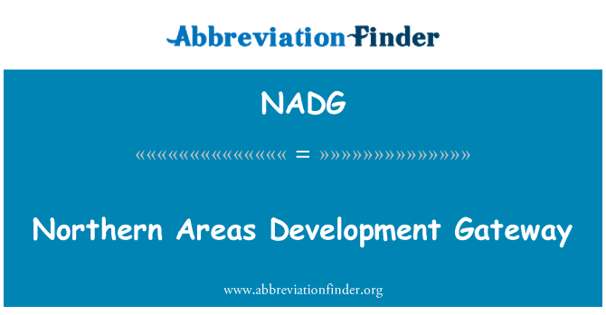 NADG: Nordliga områdena utveckling Gateway