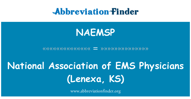 NAEMSP: Landsforeningen af EMS læger (Aalborg, KS)