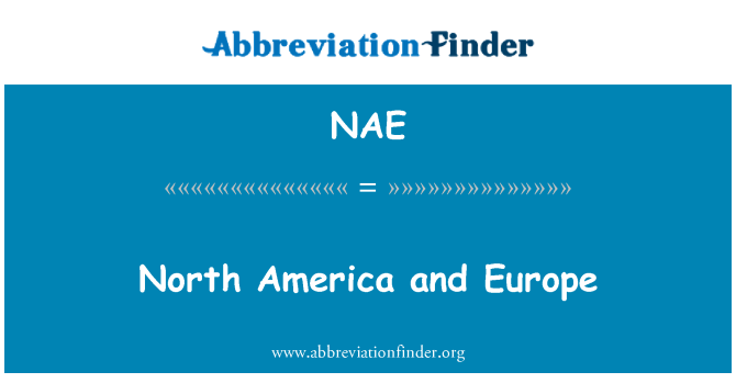 NAE: 北美和歐洲市場