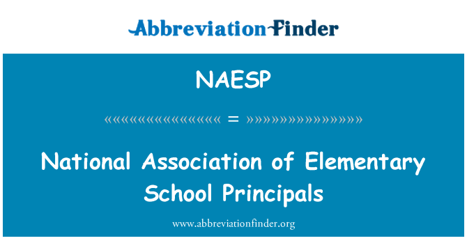 NAESP: National Association of Elementary School Principals