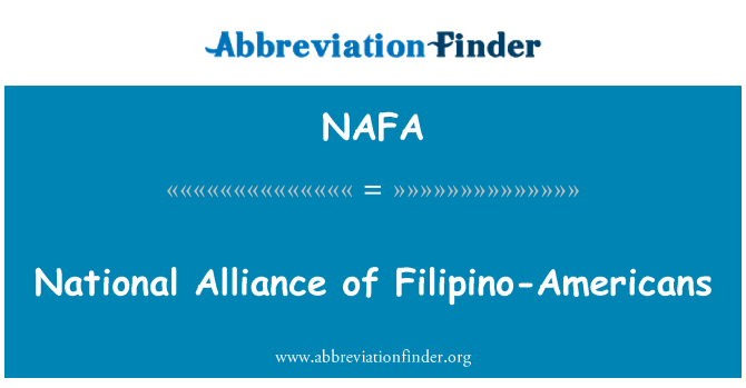NAFA: Filippínó-amerikai Országos Szövetsége