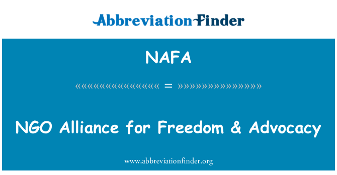 NAFA: Alleanza ta ' NGO għal libertà & jgħolli