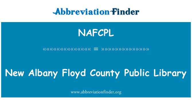 NAFCPL: Perpustakaan Awam New Albany Floyd County