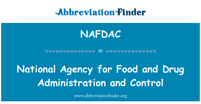 NAFDAC: Národní úřad pro potraviny a léčiva a kontrolu