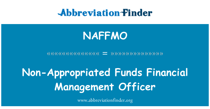 NAFFMO: Ассигнованные средства финансового управления офицер