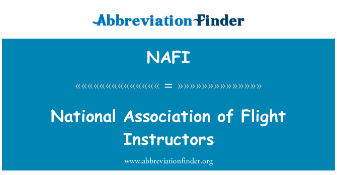 NAFI: National Association of lennuinstruktoritele