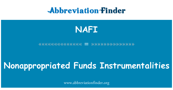 NAFI: Instrumentos de fundos nonappropriated