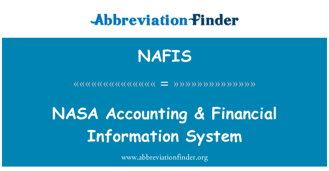 NAFIS: NASA Accounting & Financial Information System