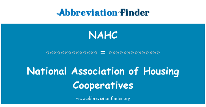 NAHC: Nasional Asosiasi perumahan koperasi