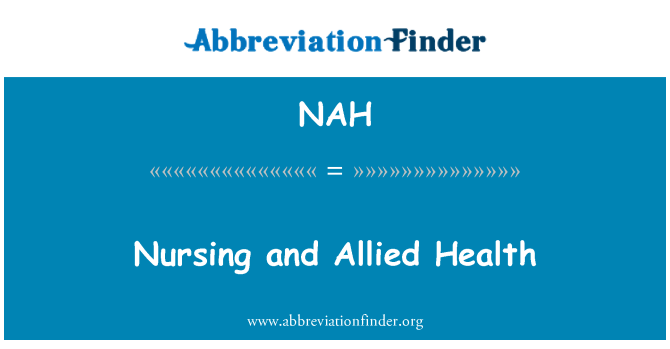 NAH: Nursing and Allied Health