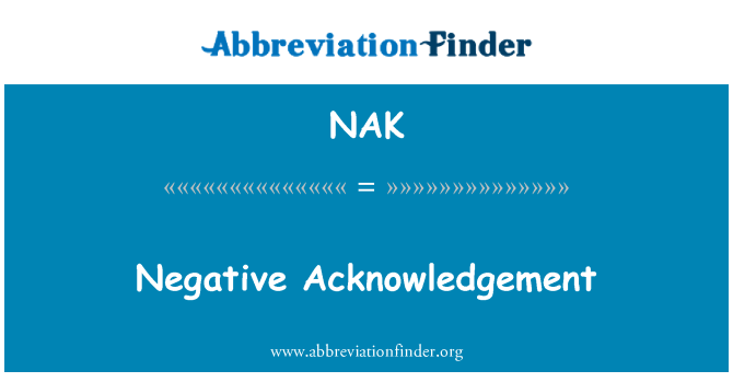 NAK: Reconocimiento negativo
