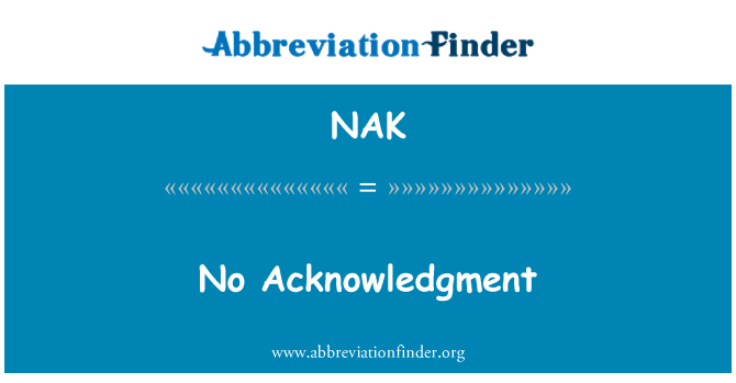 NAK: Nėra patvirtinimo