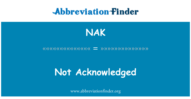 NAK: 인정 하지