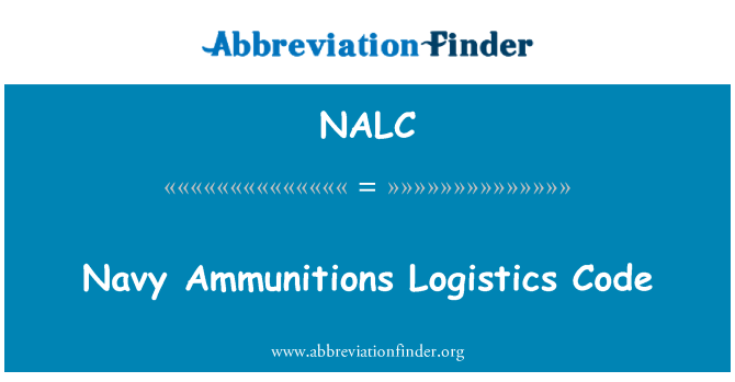 NALC: Navy Ammunitions logistikk kode