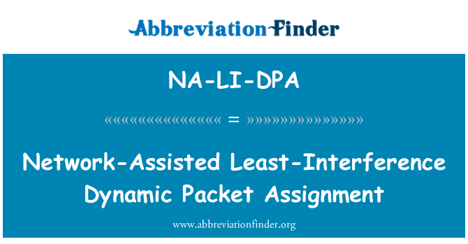 NA-LI-DPA: Netwerk-bijgewoonde minst-inmenging dynamische Packet toewijzing