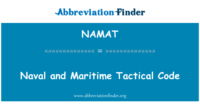 NAMAT: Marine og Maritime taktiske kode