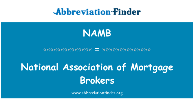 NAMB: 抵押貸款經紀商全國協會