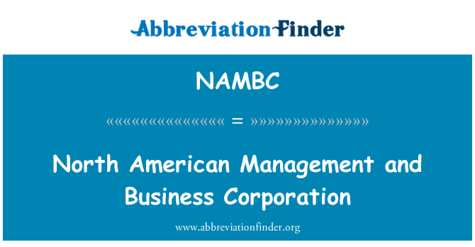 NAMBC: Pohjois-Amerikan hallinto- ja Business Corporation