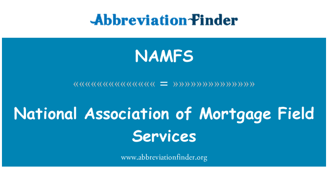NAMFS: Nacionalne udruge hipoteka polje usluge