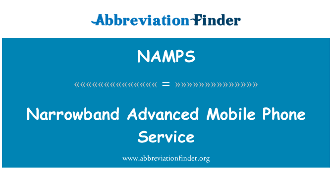 NAMPS: Bande avanse sèvis telefòn mobil