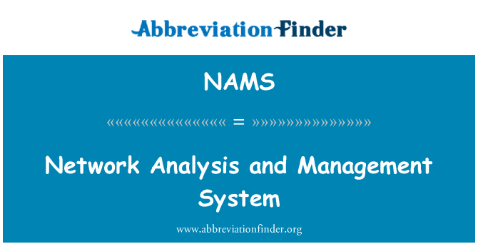 NAMS: 网络分析与管理系统