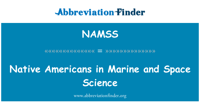 NAMSS: Indfødte amerikanere i Marine og Space Science