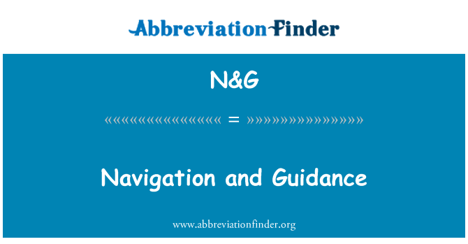 N&G: Navigation et guidage