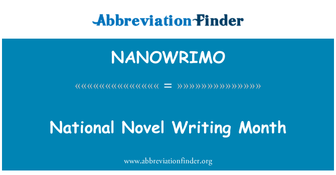 NANOWRIMO: Národní psaní románu měsíc