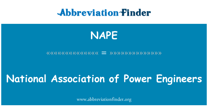 NAPE: Národná asociácia Energetici