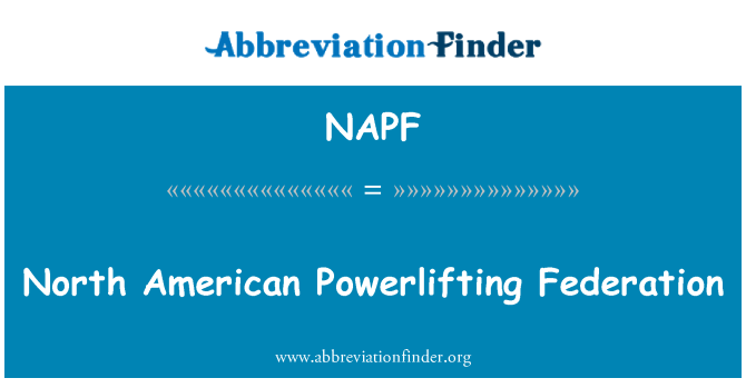 NAPF: Severnoameriški Powerlifting federacije