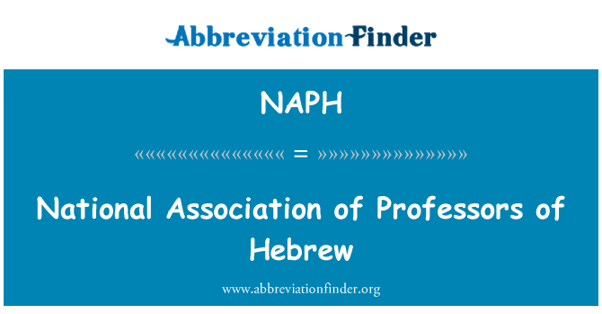 NAPH: Associazione nazionale dei professori di ebraico