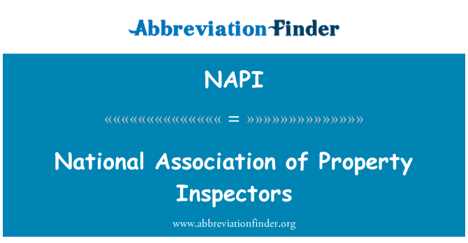 NAPI: Associação Nacional de inspectores de propriedade.