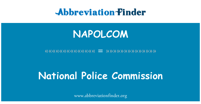 NAPOLCOM: پولیس ملی کمیسیون
