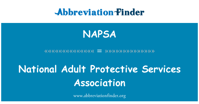 NAPSA: 국가 성인 보호 서비스 협회
