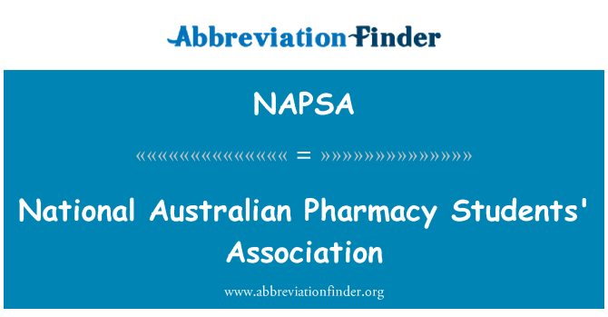 NAPSA: National Australian Pharmacy Students' Association
