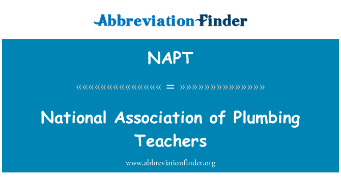 NAPT: Asociación Nacional de profesores de plomería