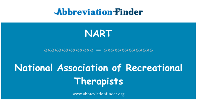 NART: National Association of rekreasi terapis