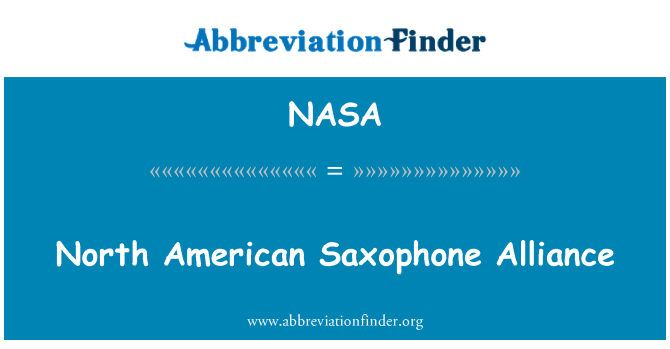 NASA: Aliansi saksofon Amerika Utara