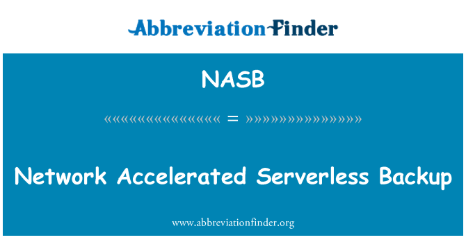 NASB: Võrgu kiirendatud Serverless varukoopia