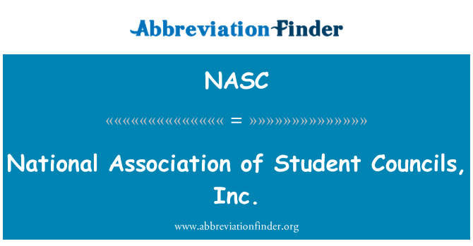 NASC: Národná asociácia študentských rád, Inc