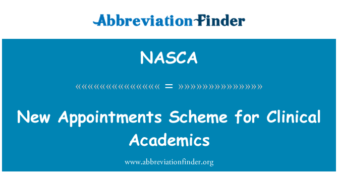 NASCA: New Appointments Scheme for Clinical Academics